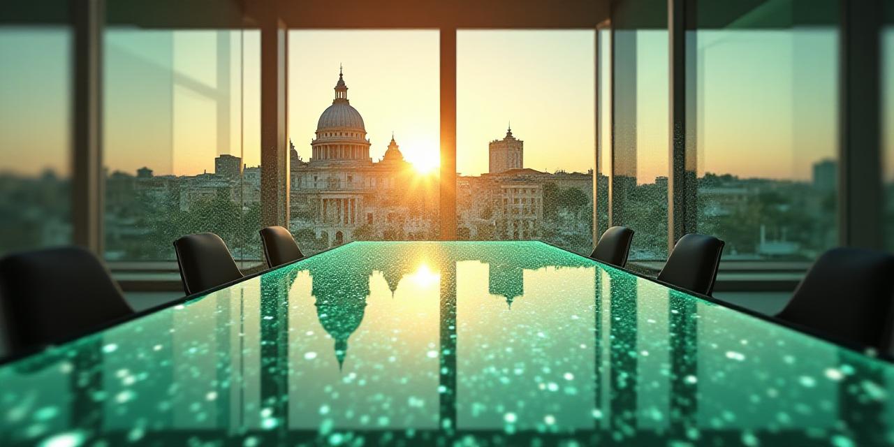 Veduta moderna di Roma e tecnologia finanziaria